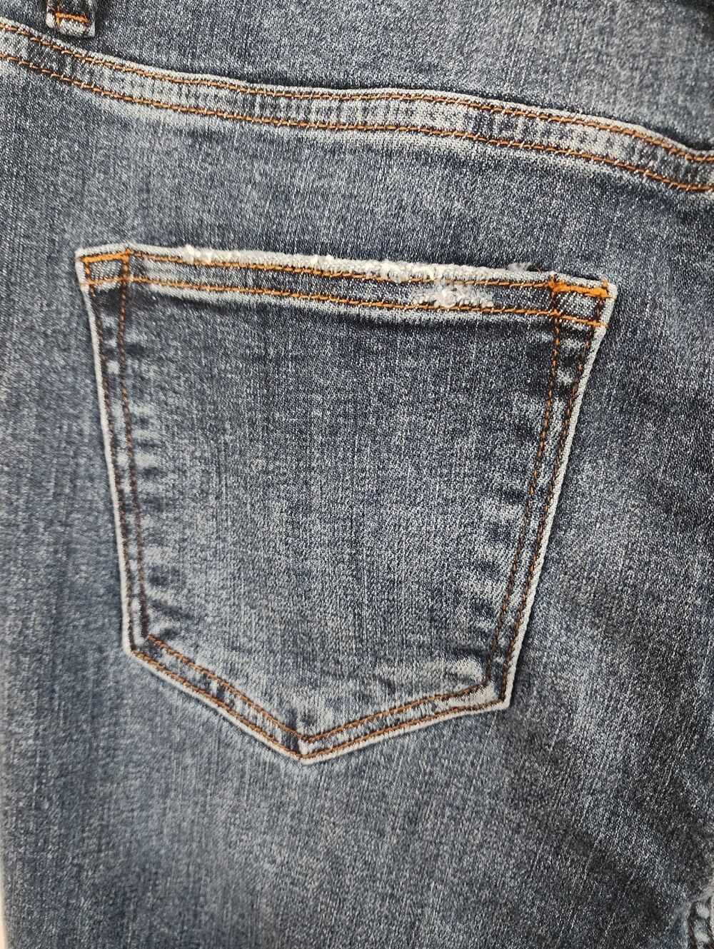Risen High-Rise Distressed Skinny Jeans - Blue. Size 15/32. Like New Condition. - Picture 7 of 12
